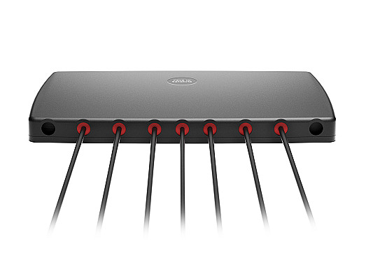 2J4H86PGFl Stellar 7-in-1 5GNR MIMO, Wifi-6E MIMO and GNSS Adhesive Mount Antenna designed and manufactured by 2J Antennas