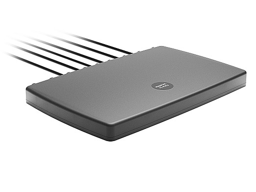 2J4H86PGFm Stellar 6-in-1 5GNR MIMO, Wifi-6E MIMO and GNSS Adhesive Mount Antenna designed and manufactured by 2J Antennas