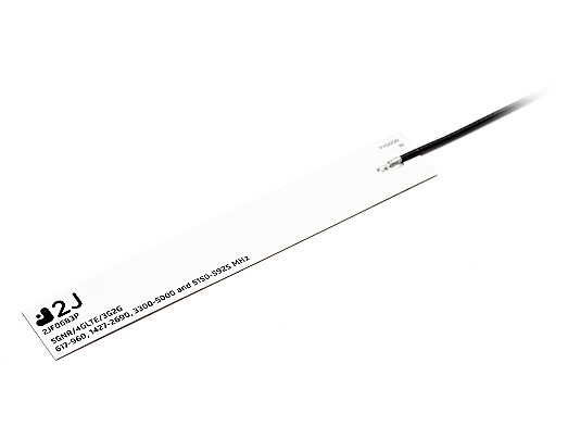 5GNR/4GLTE/3G/2G flexible polymer internal antenna covering a wide bandwidth 617-5925mhz by 2J Antennas.