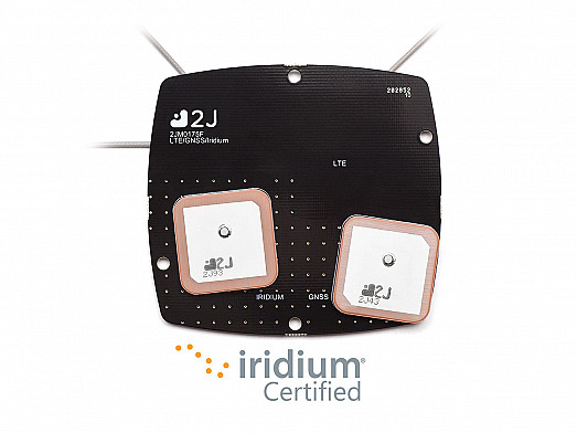 2J Antennas 3 in 1 Cellular LTE GNSS and Iridium Certified Embedded Screw Mount Antenna